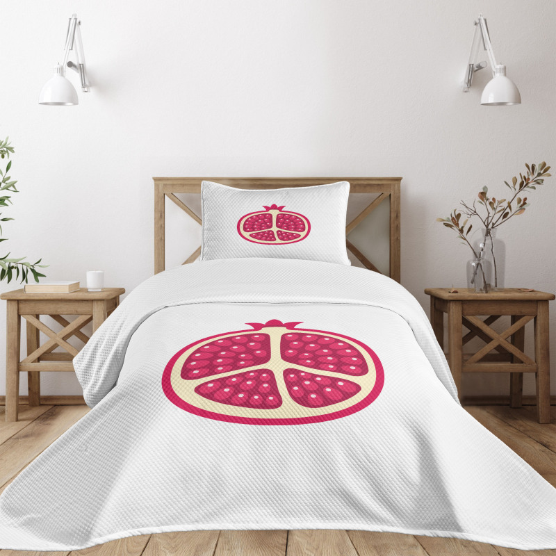 Cartoon Pomegranate Seeds Bedspread Set