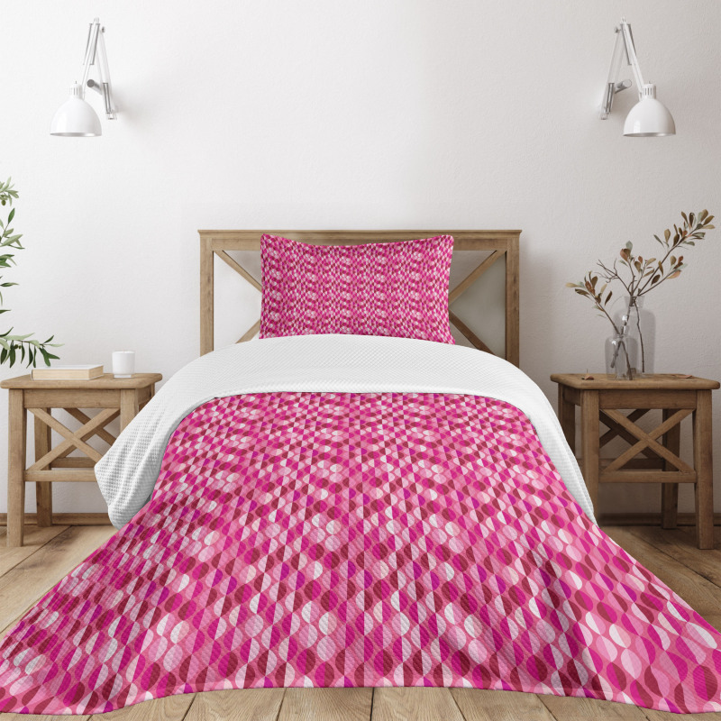 Geometric Vertical Circles Bedspread Set