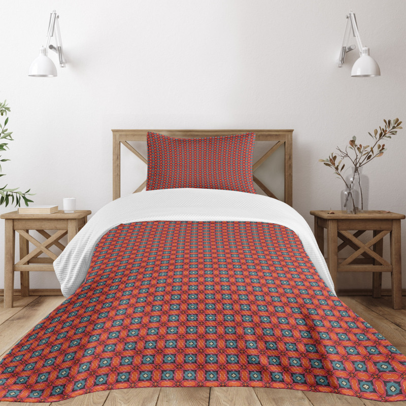 Repeating Mosaic Design Bedspread Set