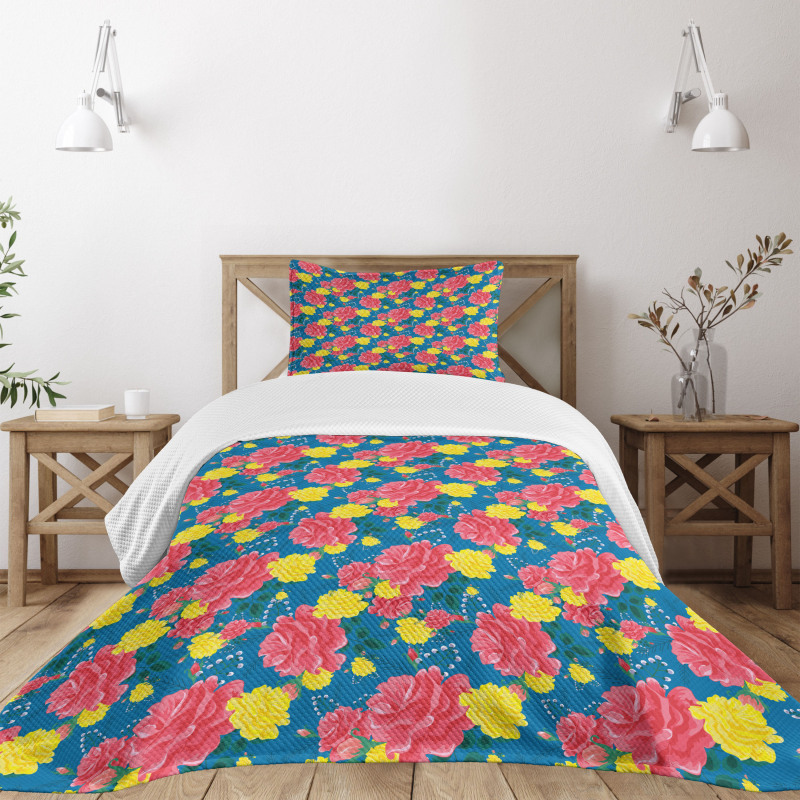 Valentine's Rose Blossoms Bedspread Set