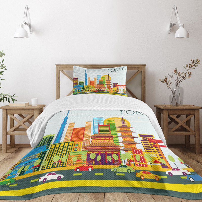 Unique Architecture Tourism Bedspread Set