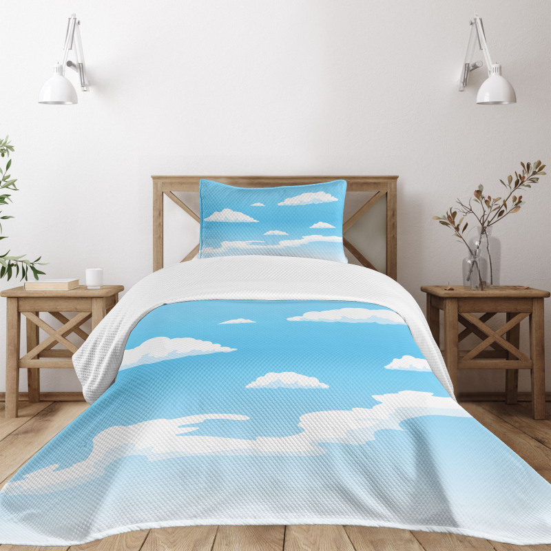 Summer Season Weather Pattern Bedspread Set