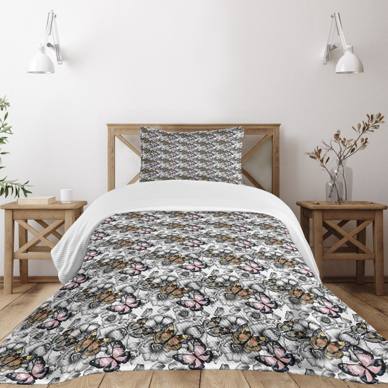 Roses in Blossom Spring Bedspread Set