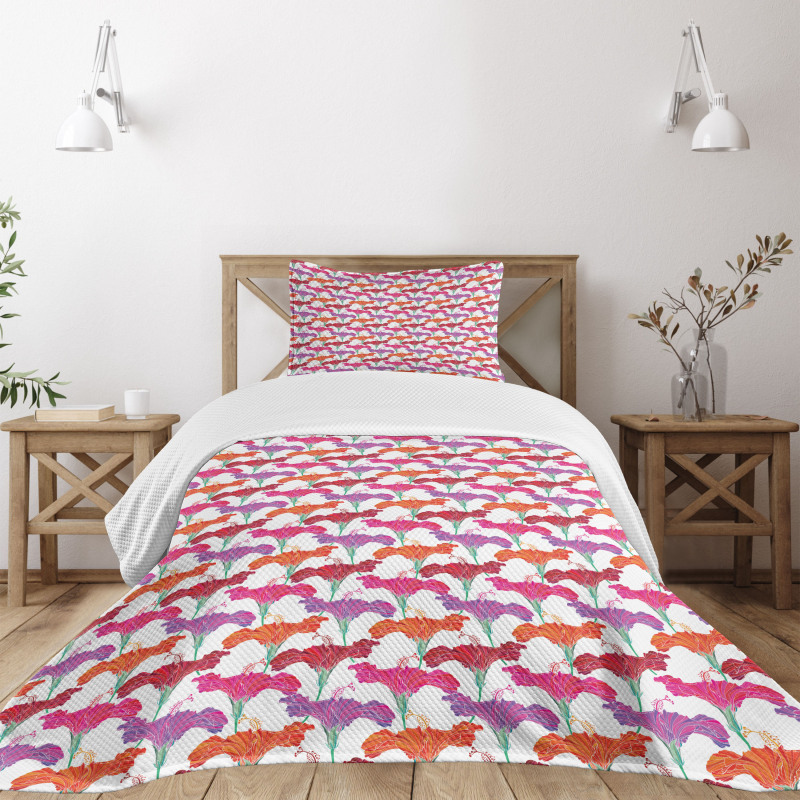 Romantic Petals Design Bedspread Set