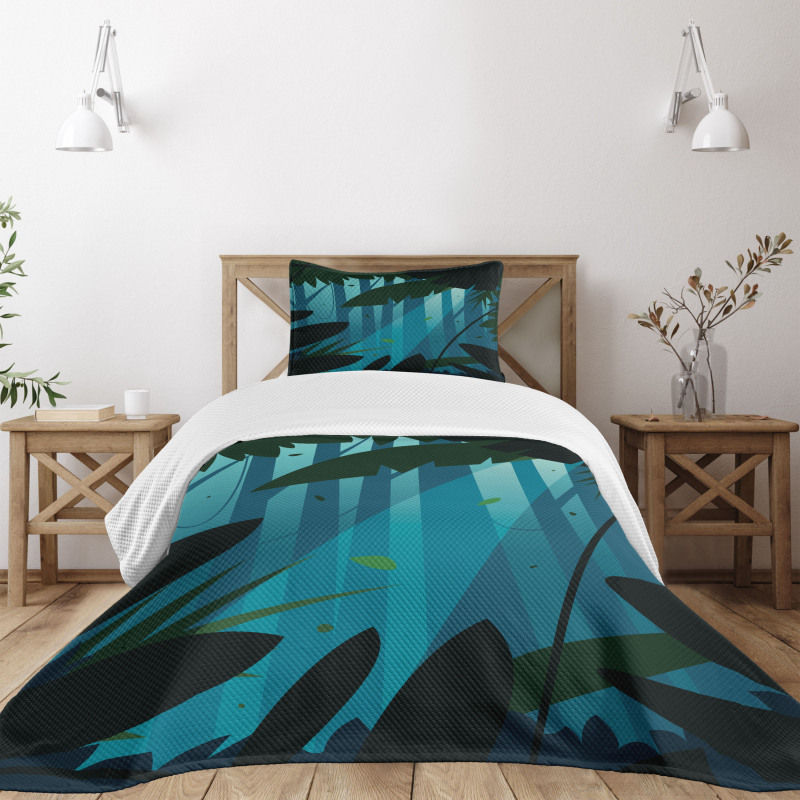 Lush Forest Leaves Bedspread Set