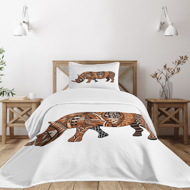 Assortment of Motifs Bedspread Set