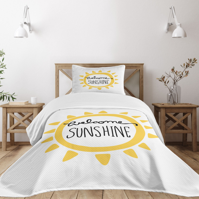 Welcome Sunshine Simplistic Bedspread Set