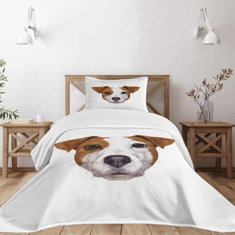 Hand Drawn Dog Animal Bedspread Set