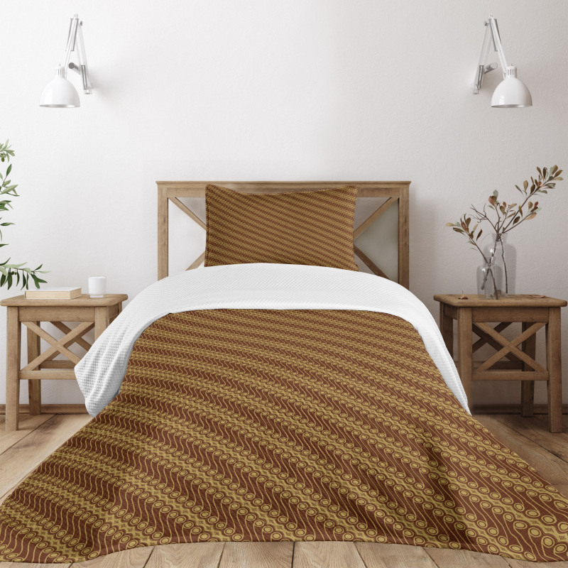Creative Dots and Curly Lines Bedspread Set