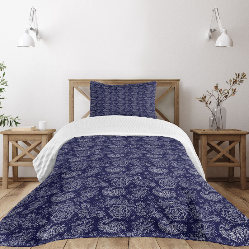 Flowers Paisley Fantasy Art Bedspread Set