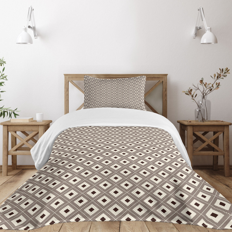 Rhombus and Strips Ikat Bedspread Set