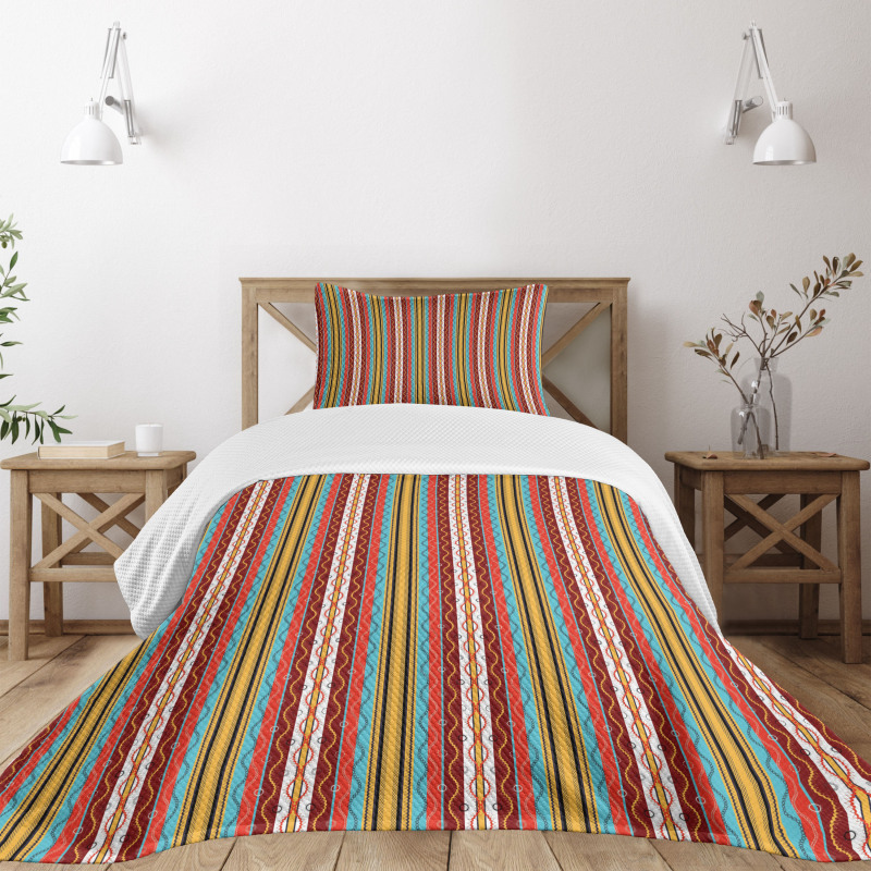 Tribal Boho Artwork Print Bedspread Set