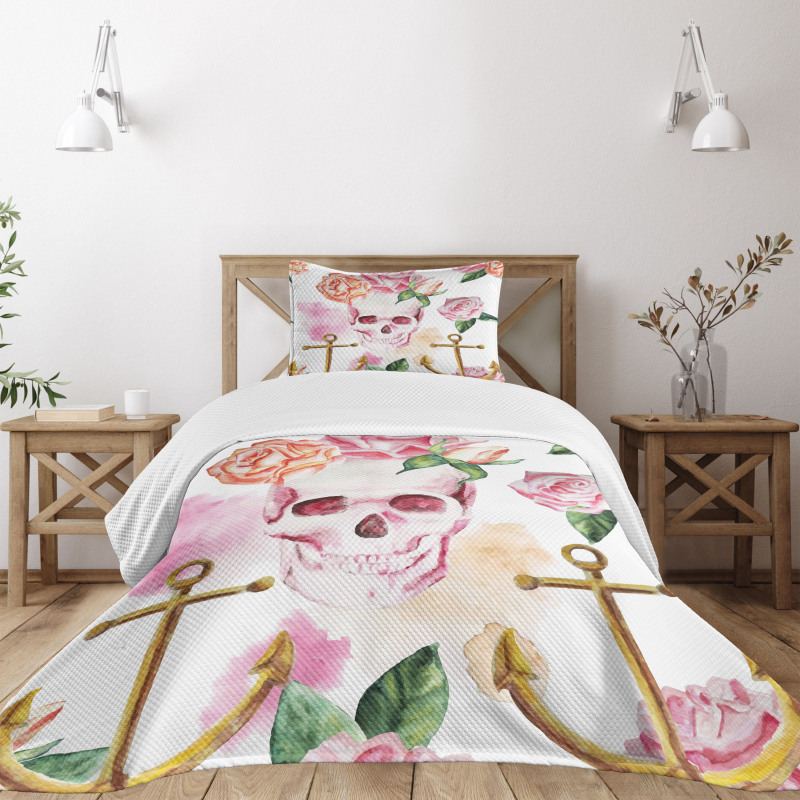 Anchor Roses Peony Art Bedspread Set