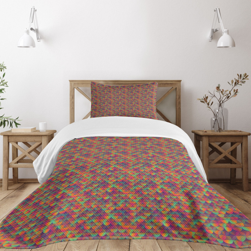 Rainbow Scale Feel Bedspread Set