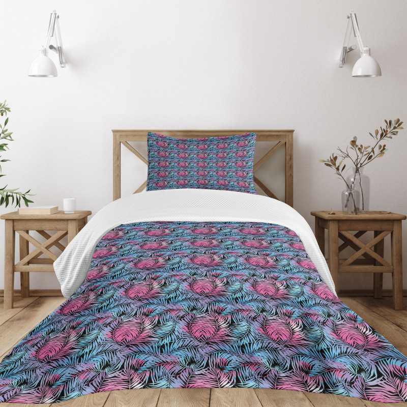 Tropic Leaves Botanical Bedspread Set