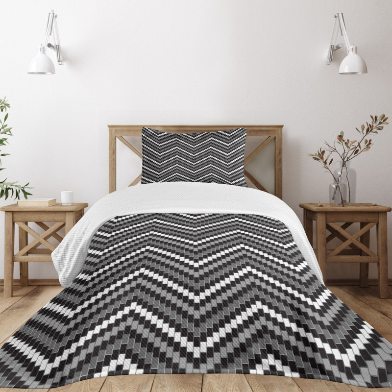 Herringbone Design Bedspread Set