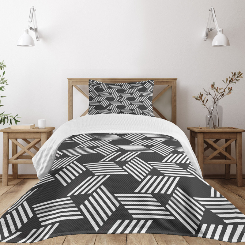 Geometric Irregular Bedspread Set