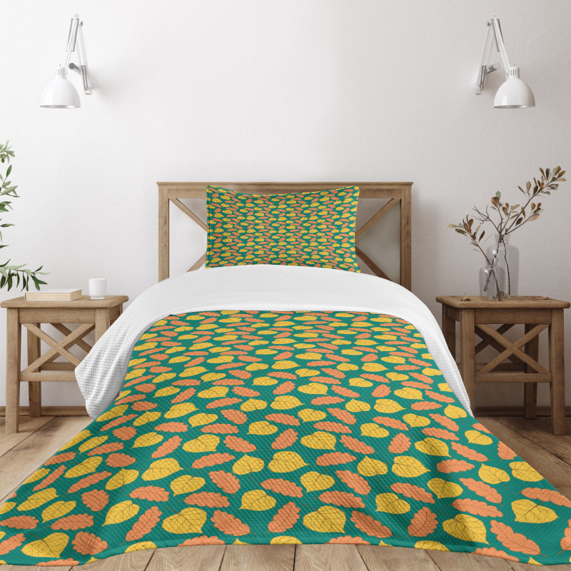 Autumn Season Cartoon Bedspread Set