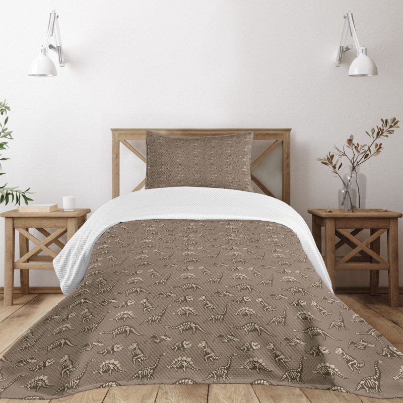 Doodle Fossil Dinosaurs Bedspread Set