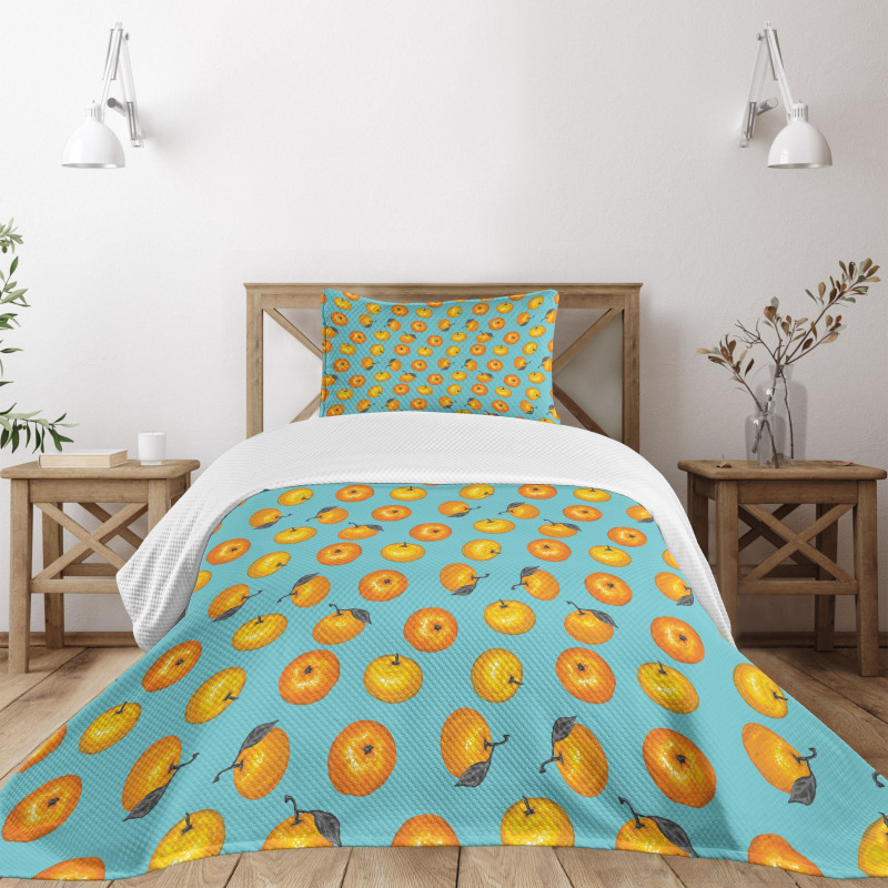 Drawn Mandarins Bedspread Set