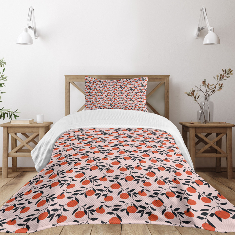 Mandarins on Branches Bedspread Set