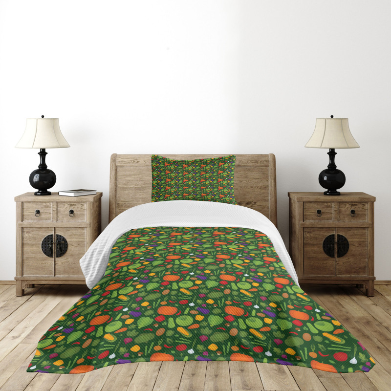 Organic Healthy Food Bedspread Set