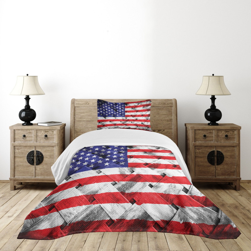 Fourth of July Day National Bedspread Set