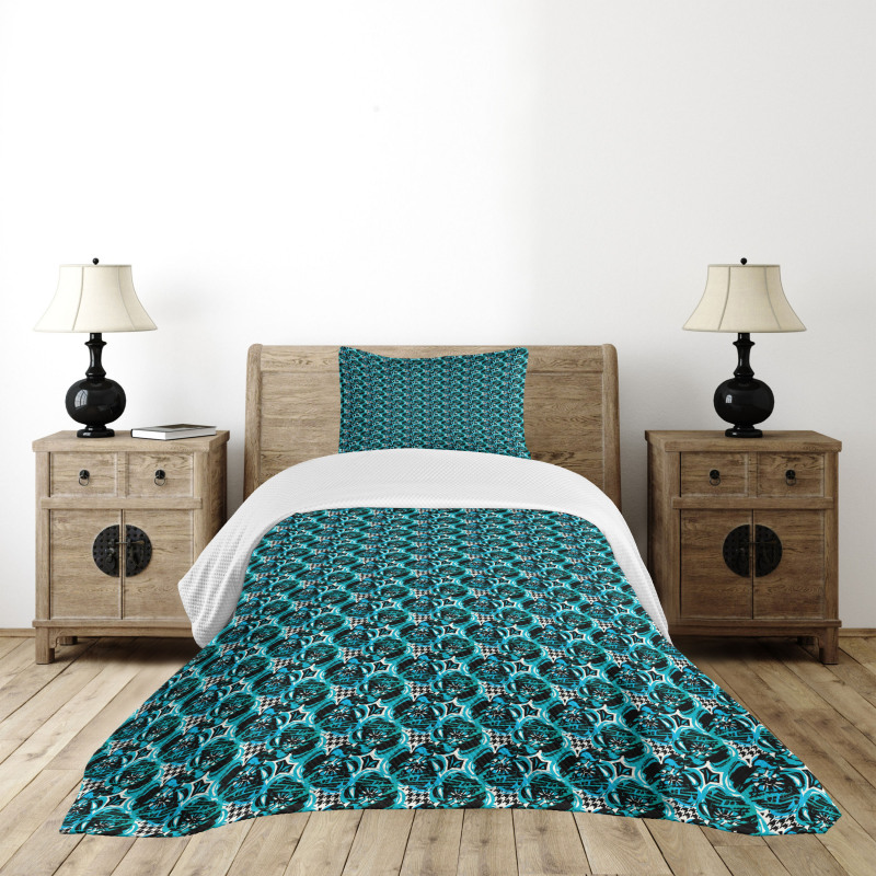 Flowers and Goosefoot Art Bedspread Set