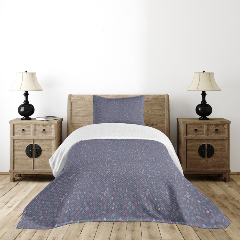 Modern Botany in Tones Bedspread Set