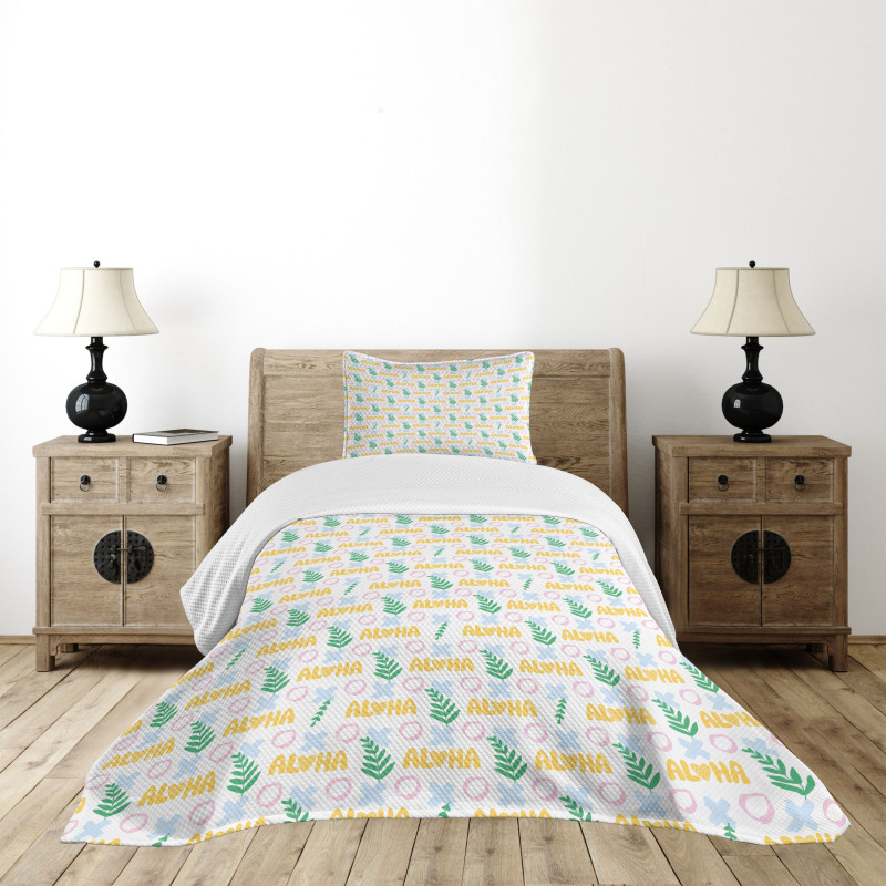 Aloha Colorful Exotic Summer Bedspread Set