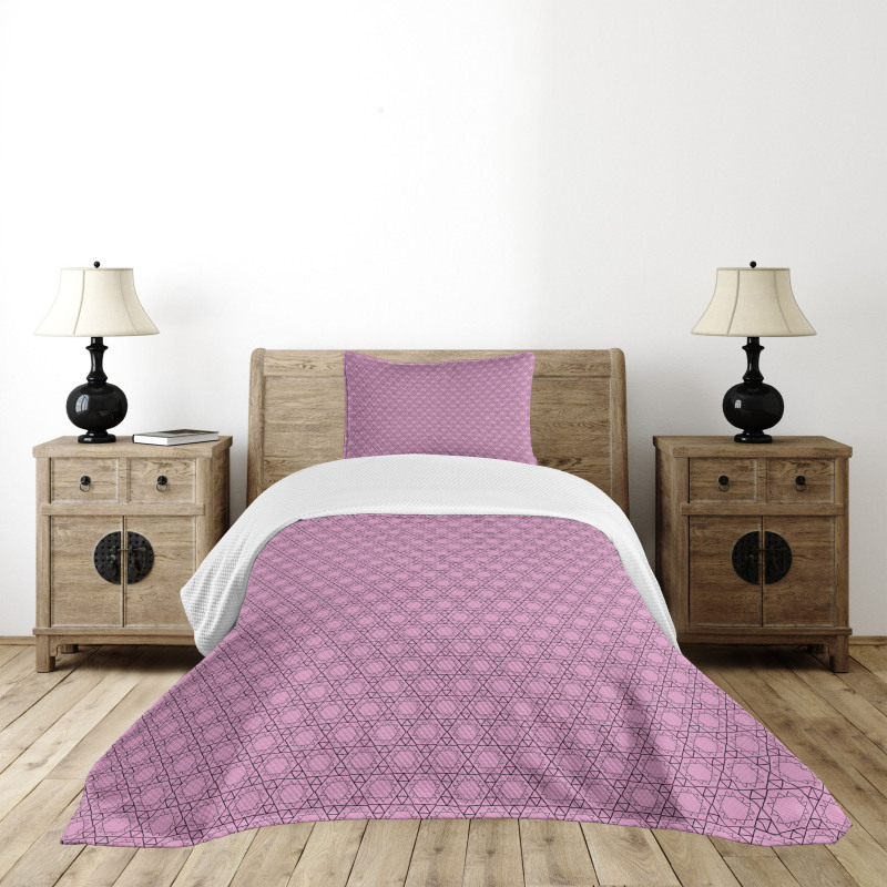 Triangle and Hexagons Art Bedspread Set