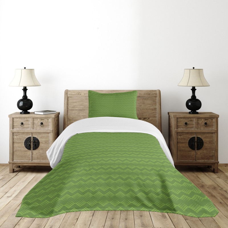 Monotone Big Small Circles Bedspread Set