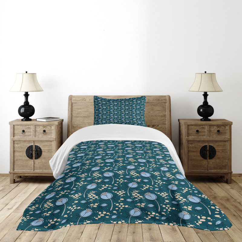 Abstract Dog-rose Buds Bedspread Set