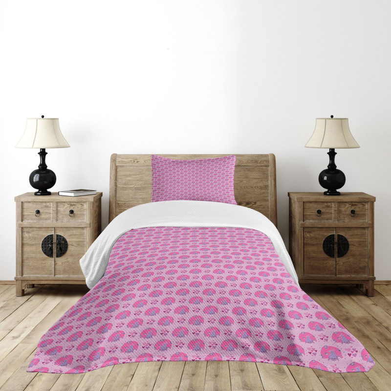 Exotic Avian and Hearts Bedspread Set