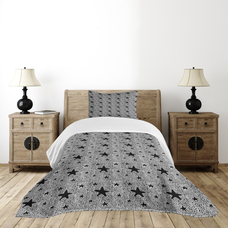 Creative Modern Stars Dots Bedspread Set