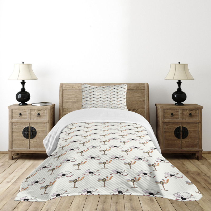 Quirky Colorful Characters Bedspread Set