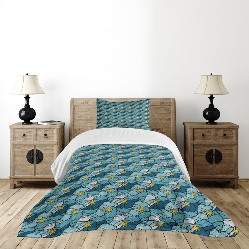 Starfish and Shells Bedspread Set