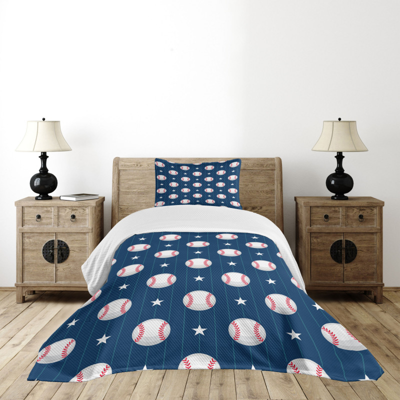 Baseball Stripes Bedspread Set