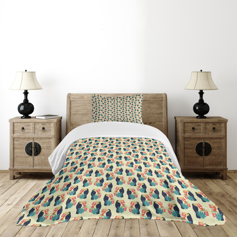 Toucan and Exotic Botany Bedspread Set