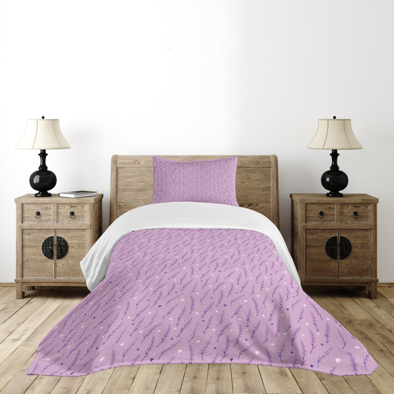 Lavender Butterflies Bedspread Set