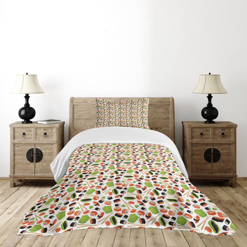 Cuisine Pattern Bedspread Set