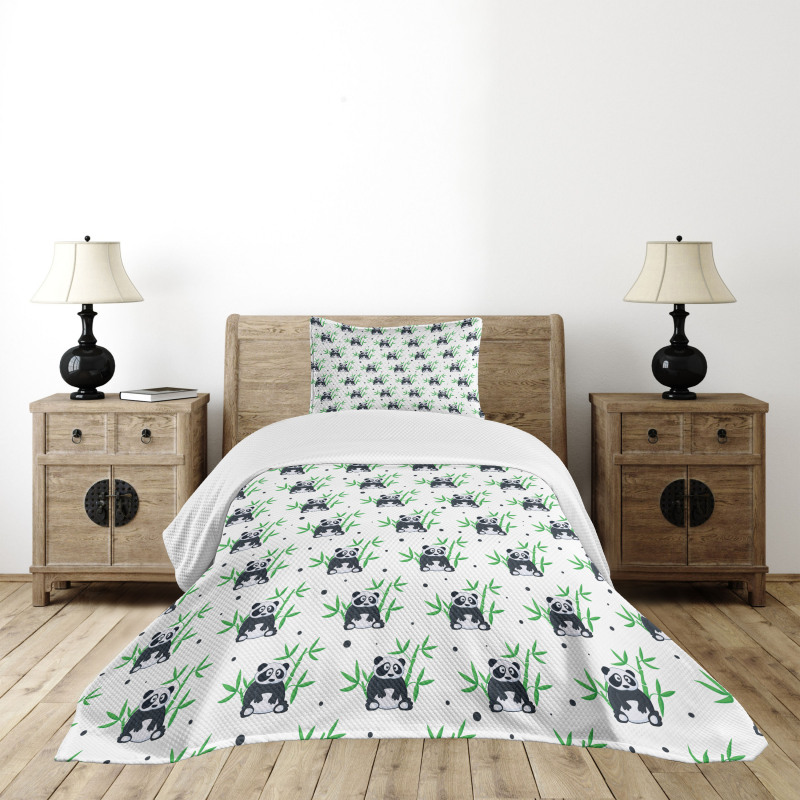 Wild Bamboos Zoo Nature Bedspread Set