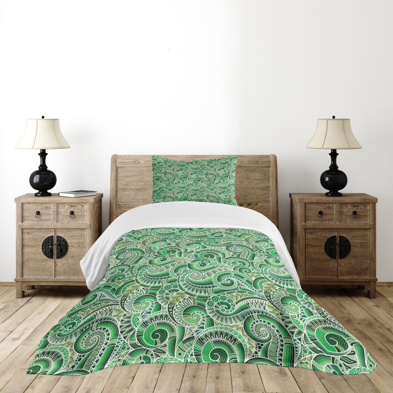 Classical Retro Mehendi Bedspread Set