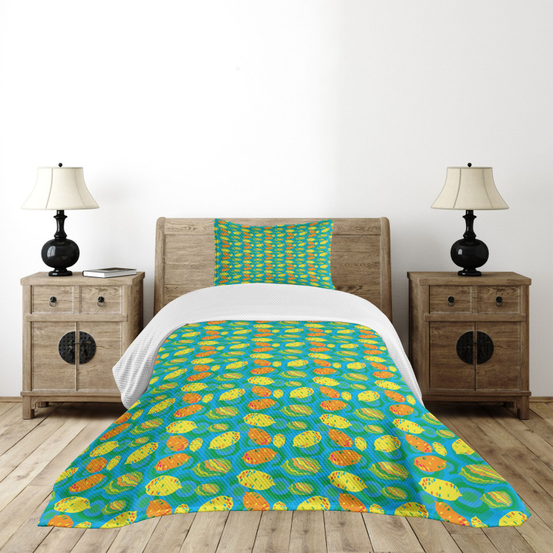 Funky Color Citrus Cartoon Bedspread Set