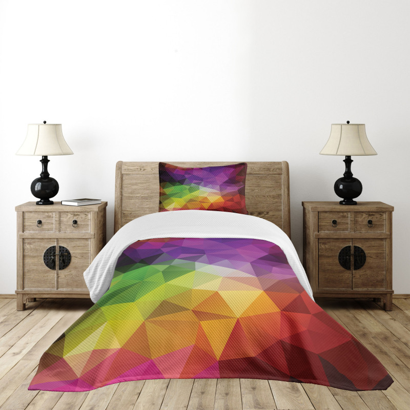 Geometry Shape Polygon Bedspread Set