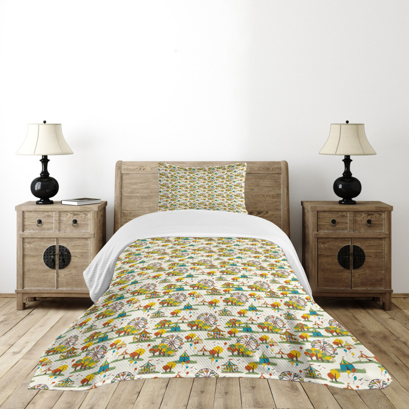 Funfair at Autumn Art Bedspread Set