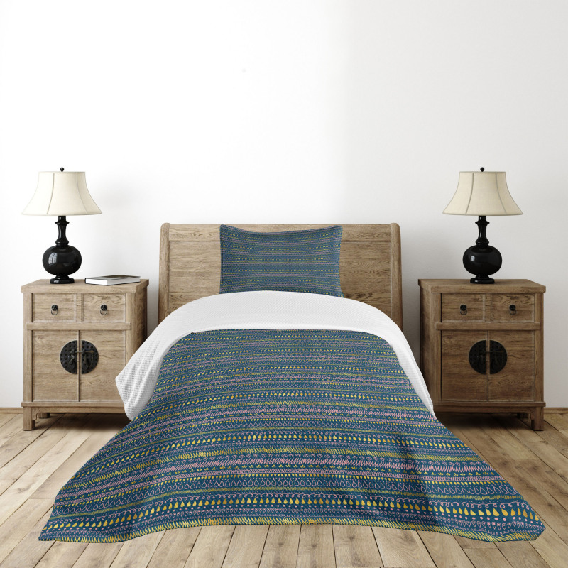 Zigzags Drops Spots Bedspread Set