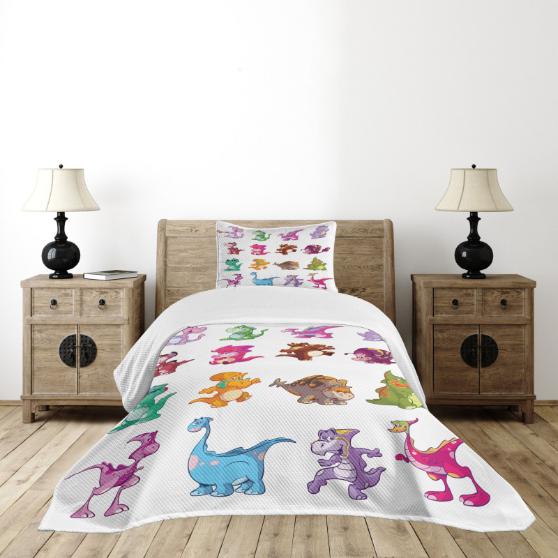 Dinosaurs Extinction Bedspread Set