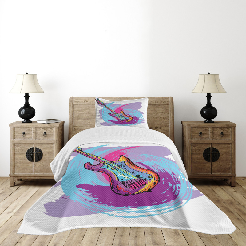 Guitar Instrument Bedspread Set