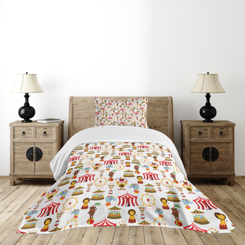 Circus Elephant Bear Bedspread Set